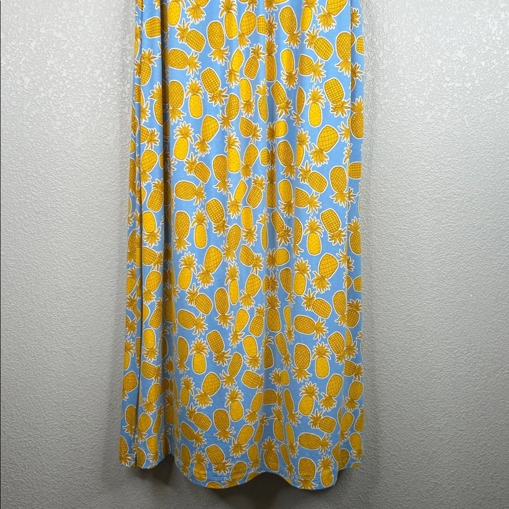 UGG by Koolaburra Blue‎ & Yellow Pineapple Print Tank Top Summer Dress Size XL